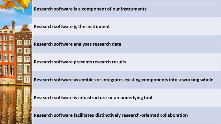 Research software roles