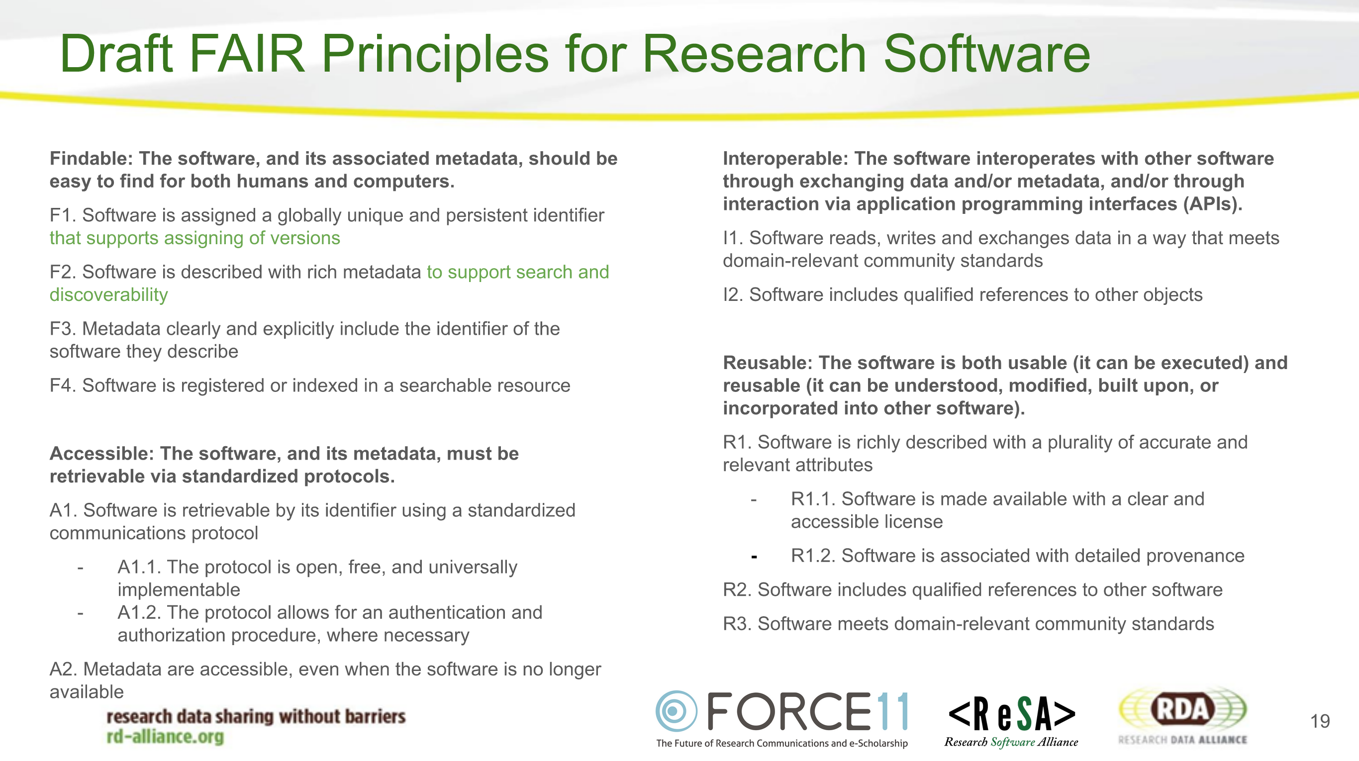 FAIR4RS draft principles